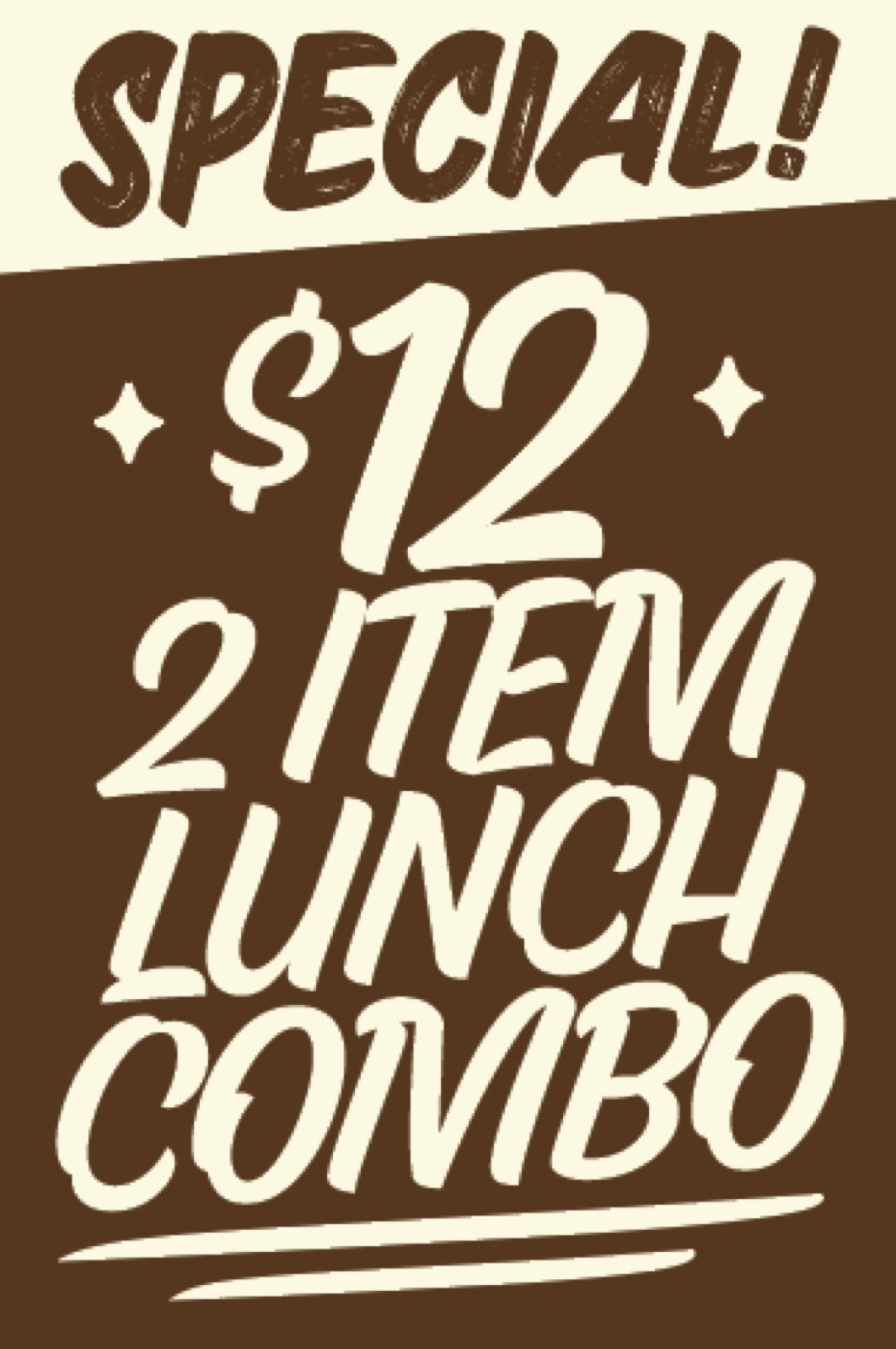 Twelve dollar combo