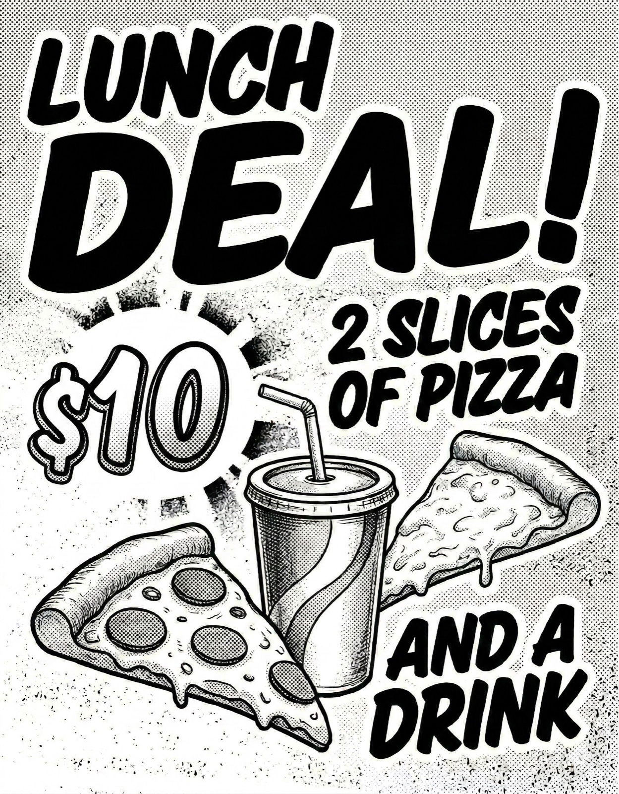 Ten dollar lunch deal decal